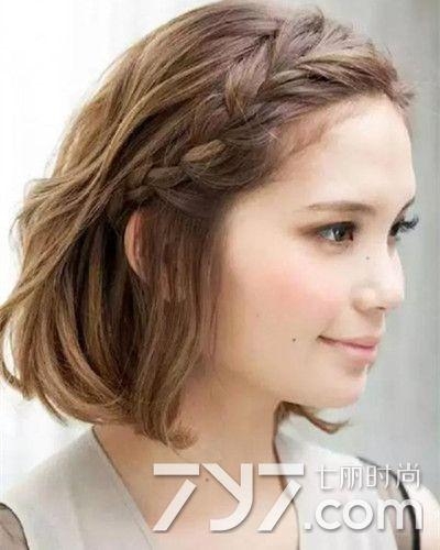 刘海麻花辫的编法图解 简直是美得不要不要的