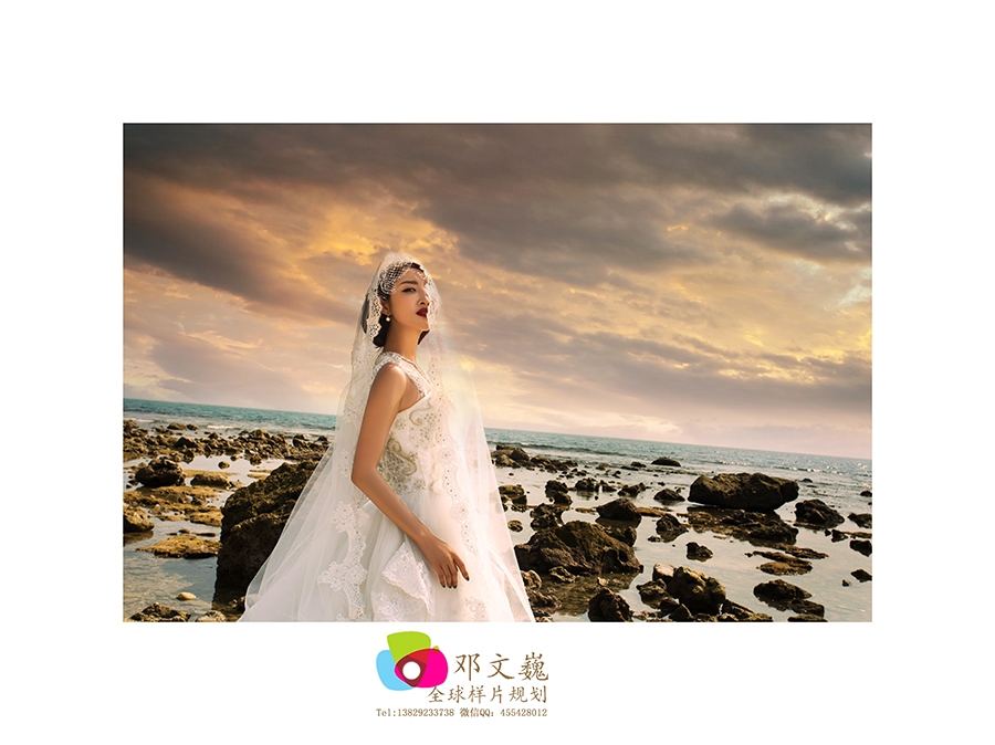 礁石 婚纱照