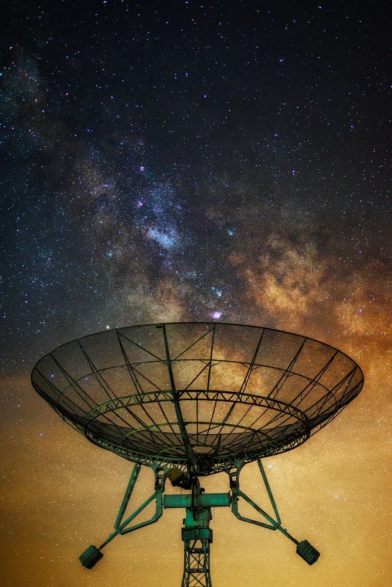 星空摄影图片 星空下的守望