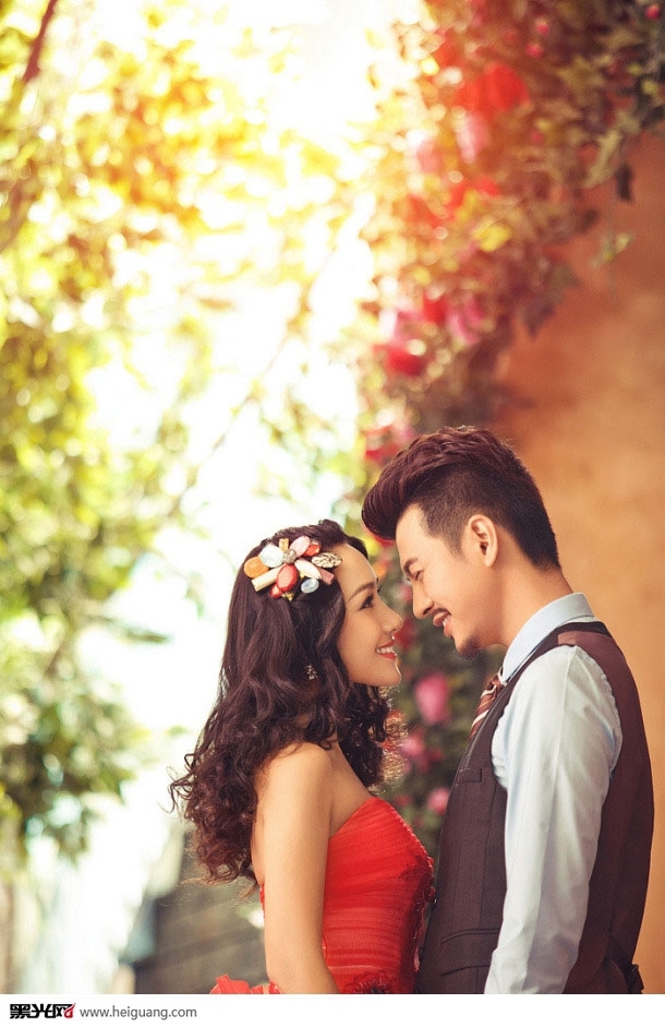 红色之恋 婚纱照