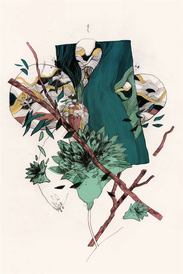 法国插画师Thibault Daumain狐狸系列手机壁纸