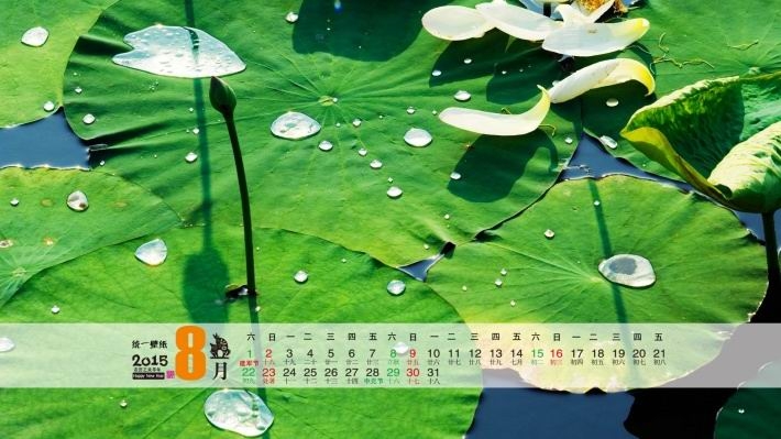 2015年8月风景日历高清壁纸