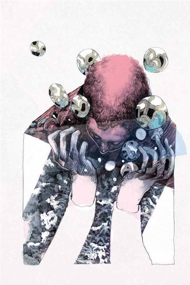 法国插画师Thibault Daumain狐狸系列手机壁纸
