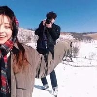 你在闹，我在笑 可爱95后小清新情侣头像