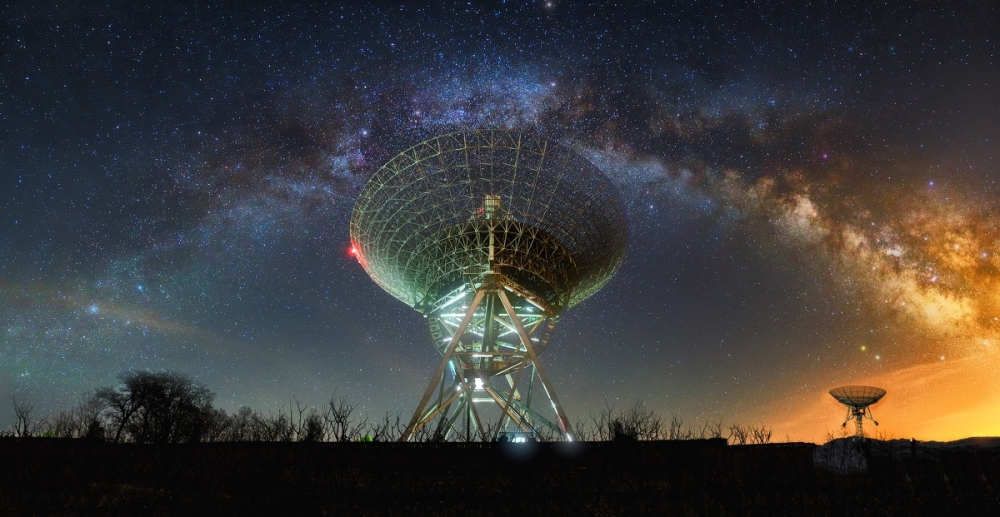 星空摄影图片 星空下的守望