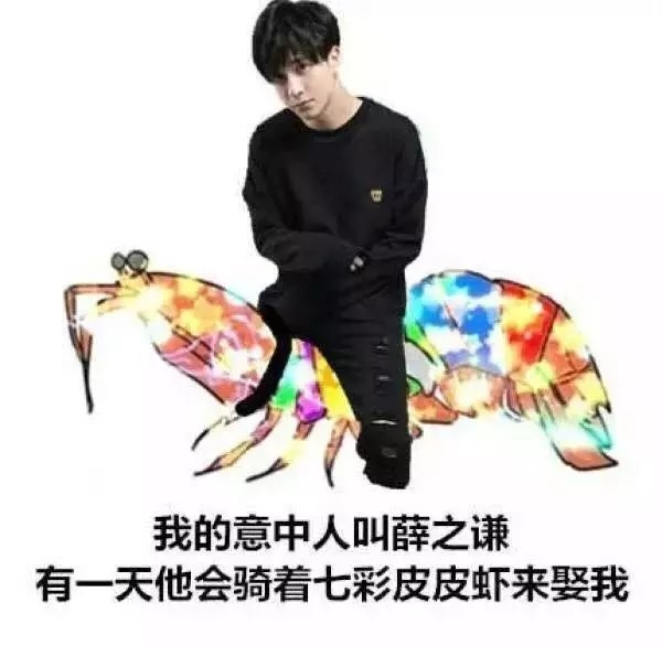 你的意中人，总有一天会骑着七彩皮皮虾来娶你.