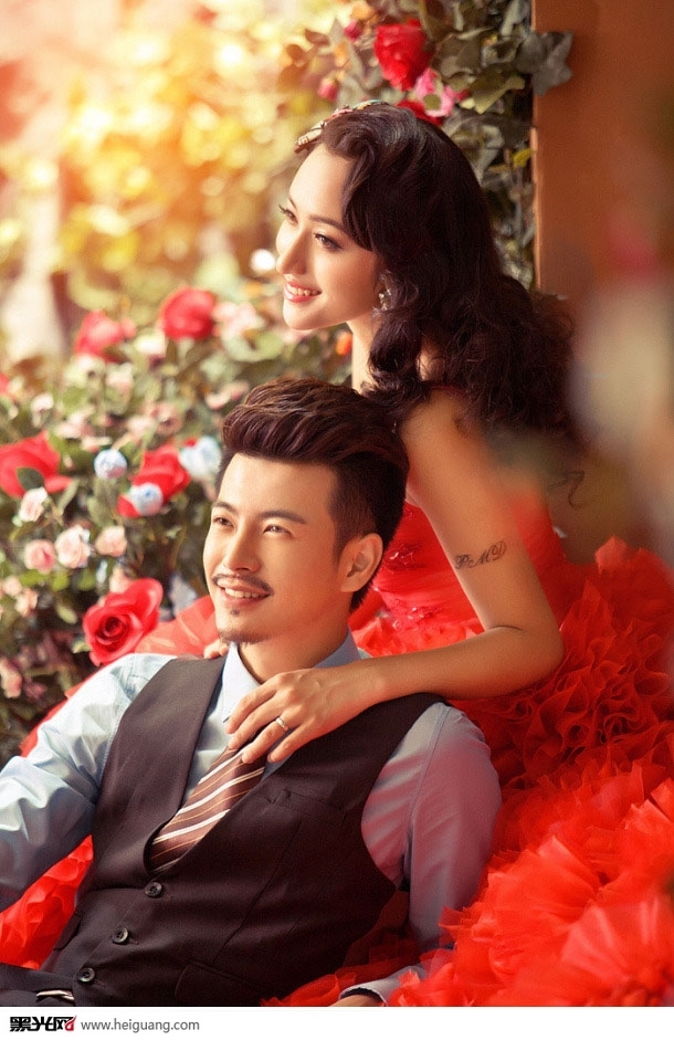 红色之恋 婚纱照
