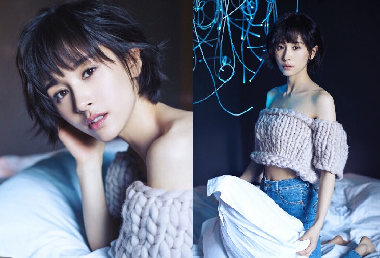 曲妖精王子文短发照 大写的美