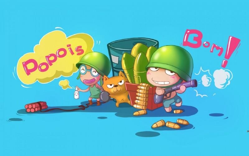 可爱胖嘟嘟的小兵炮炮兵