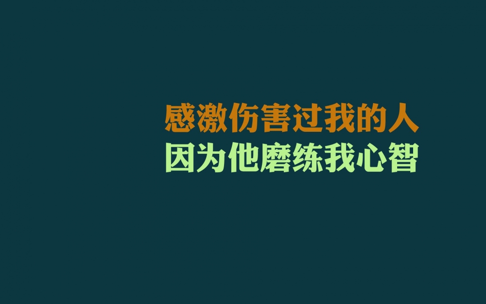 纯色感恩文字控励志高清桌面壁纸 第一辑