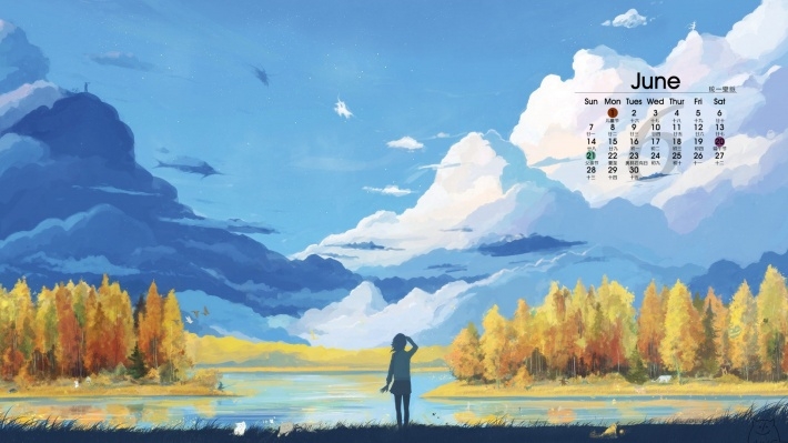 2015年6月月历壁纸