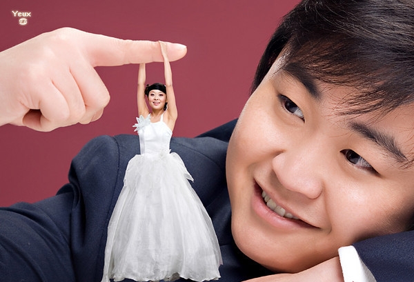 创意婚纱照这样照 大爱。