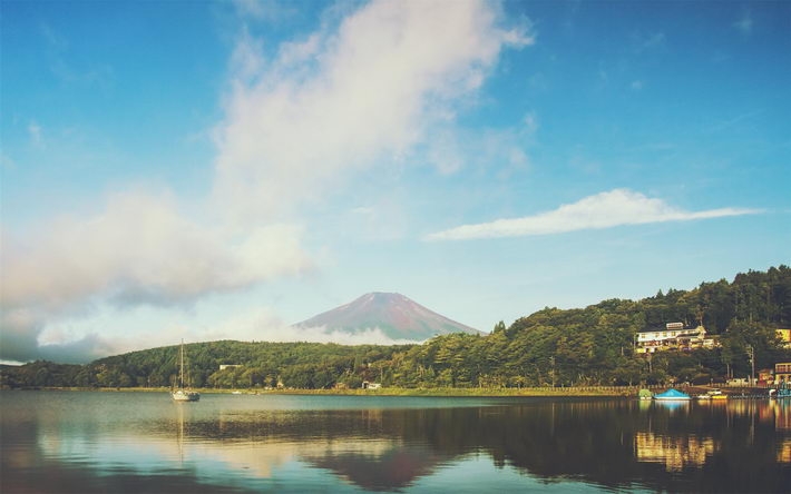 清新富士山风景win7壁纸