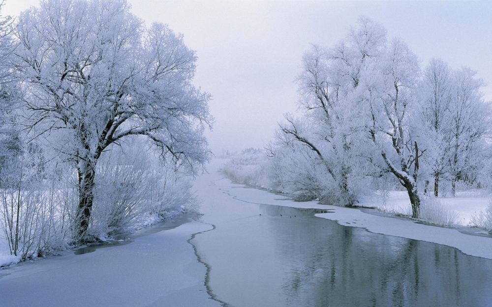 唯美雪景山川