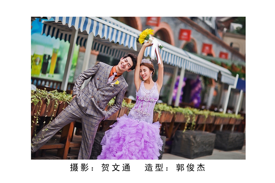紫色迷情 婚纱照