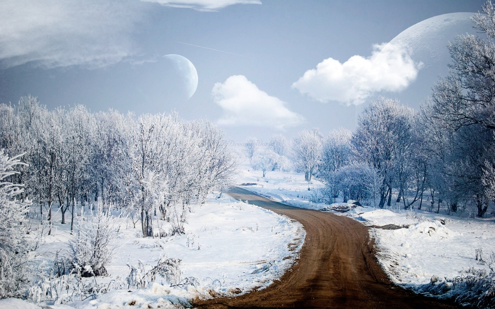 好看的雪景图片壁纸