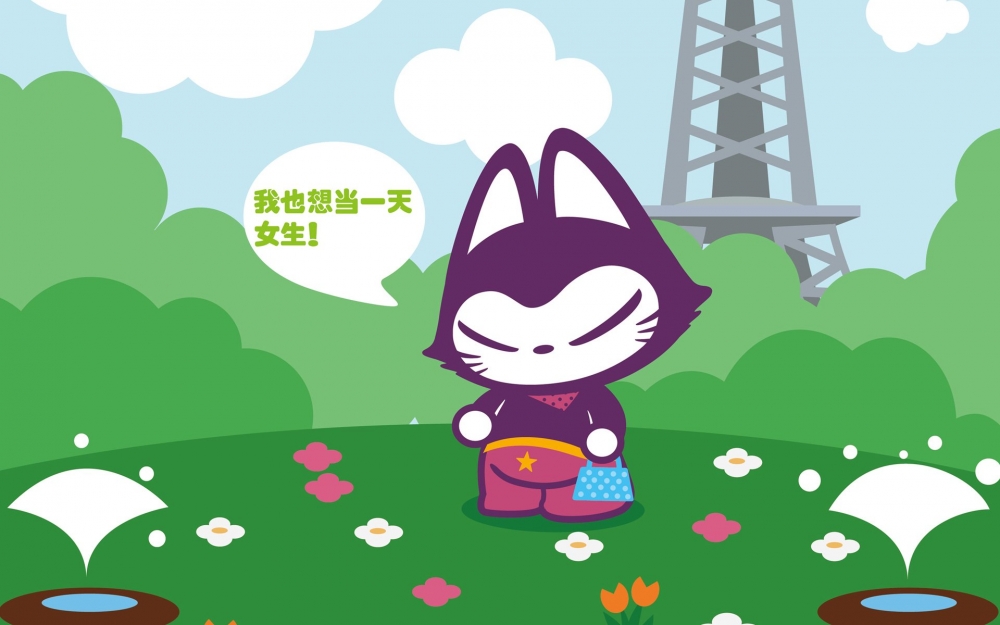 可爱三八妇女节卡通桌面壁纸