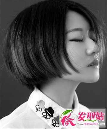 清爽短发直发发型 柔顺的自然美发