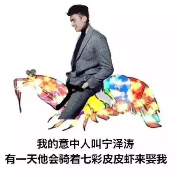 你的意中人，总有一天会骑着七彩皮皮虾来娶你.