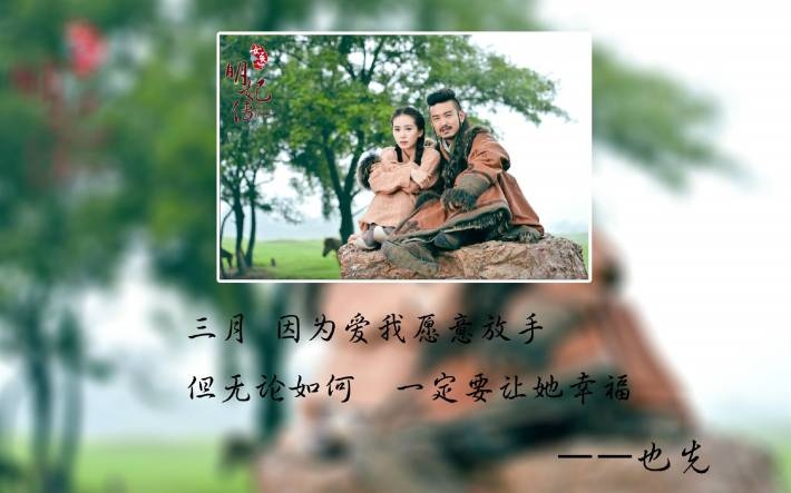 《女医明妃传》唯美文字背景壁纸