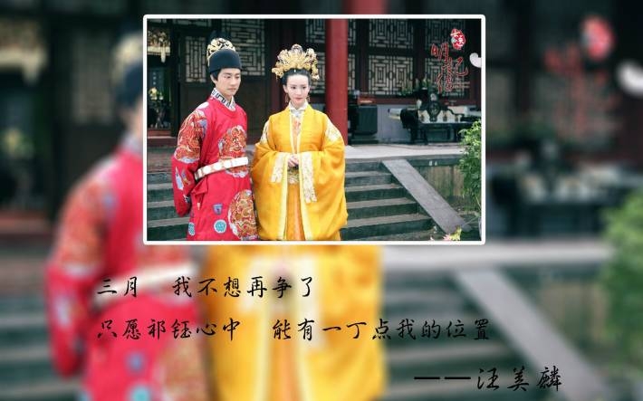 《女医明妃传》唯美文字背景壁纸