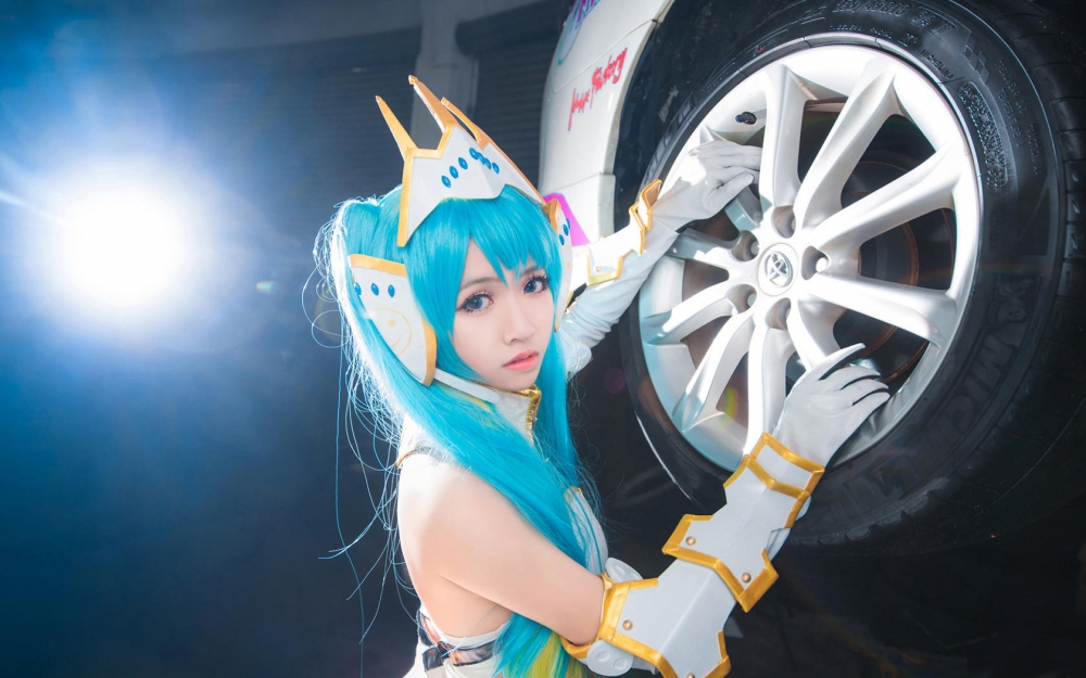 可爱萝莉初音未来cosplay写真高清电脑桌面壁纸