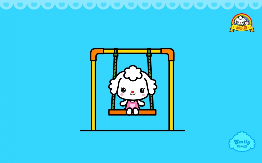 招财童子爱米莉系列 游乐园壁纸 1920x1200