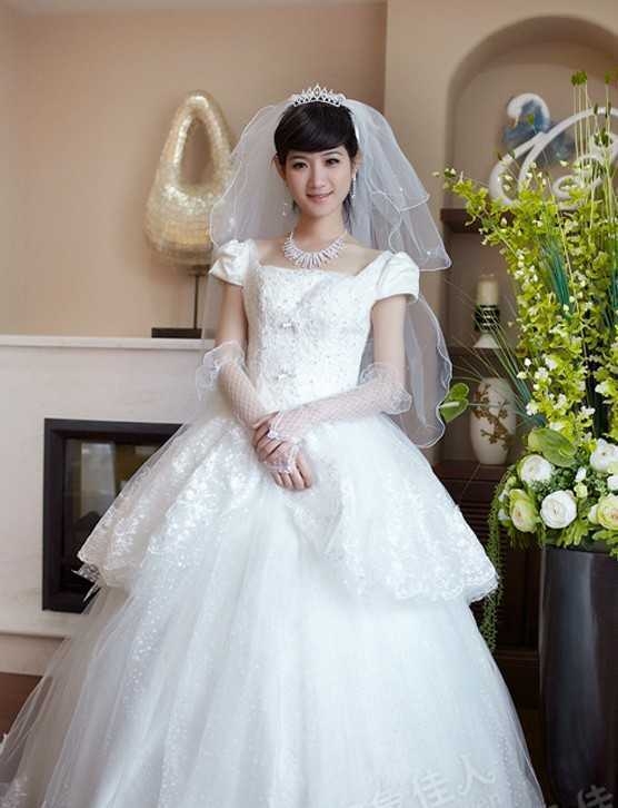 韩式新娘盘发 唯美范的韩式新娘盘发发型图片