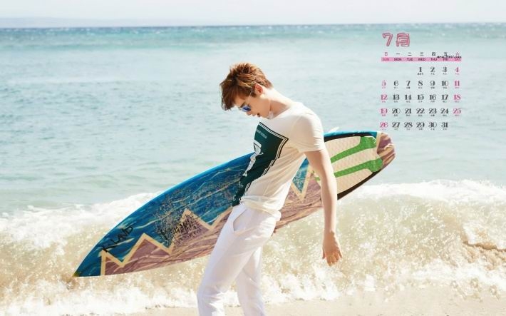 2015七月份夏天日历壁纸大全