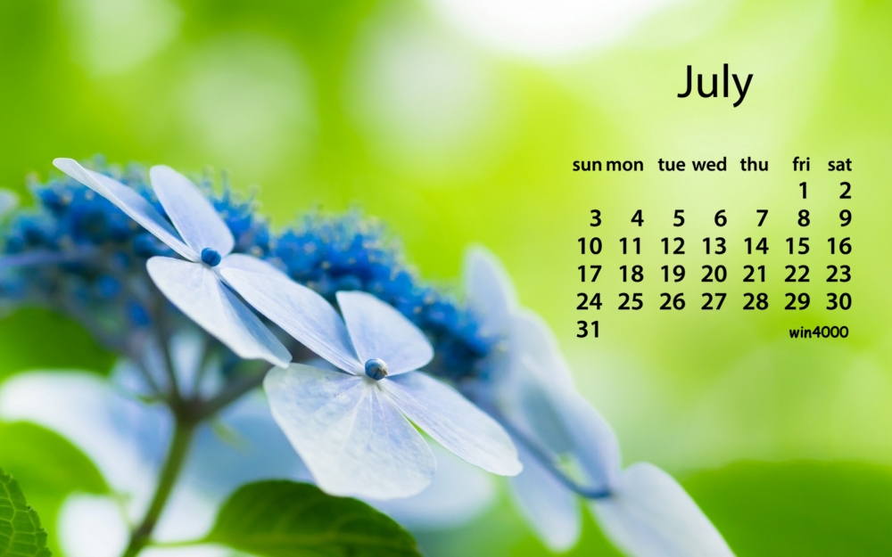 2016年7月日历唯美景色电脑桌面壁纸下载