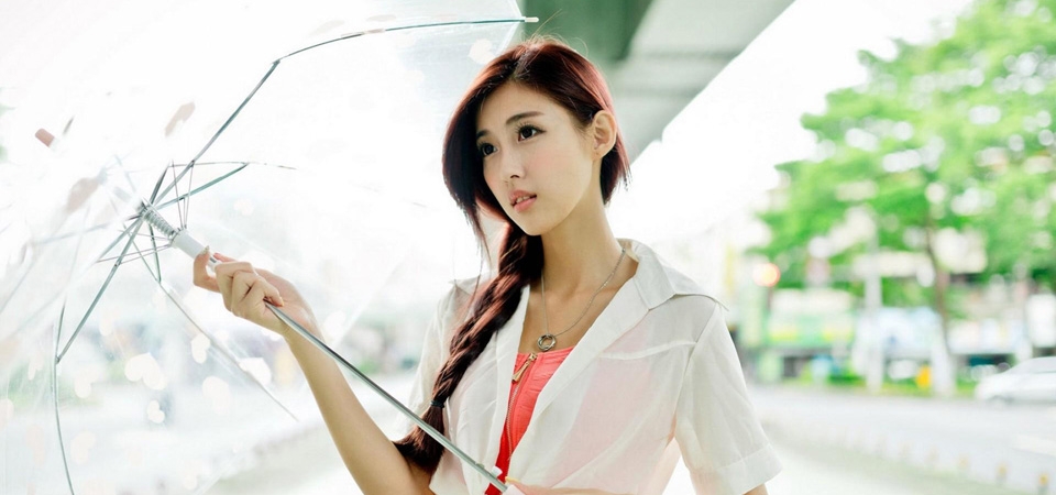 kila晶晶廖挺伶,kila晶晶外拍,雨伞,城市,清纯美女壁纸