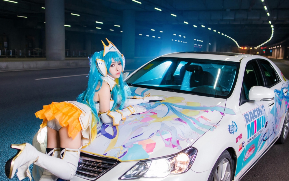可爱萝莉初音未来cosplay写真高清电脑桌面壁纸
