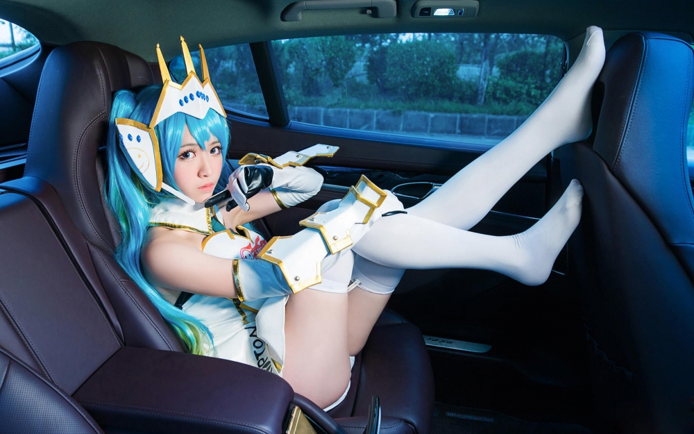 可爱萝莉初音未来cosplay写真高清电脑桌面壁纸