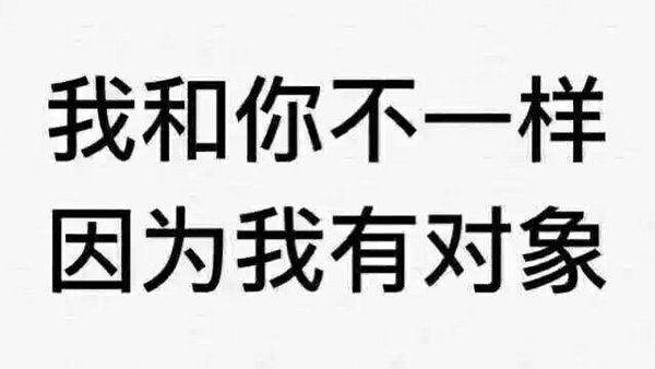 我和你不一样 因为我有对象