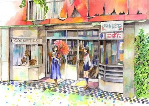 插画系唯美大图 所谓的曾经 就是幸福