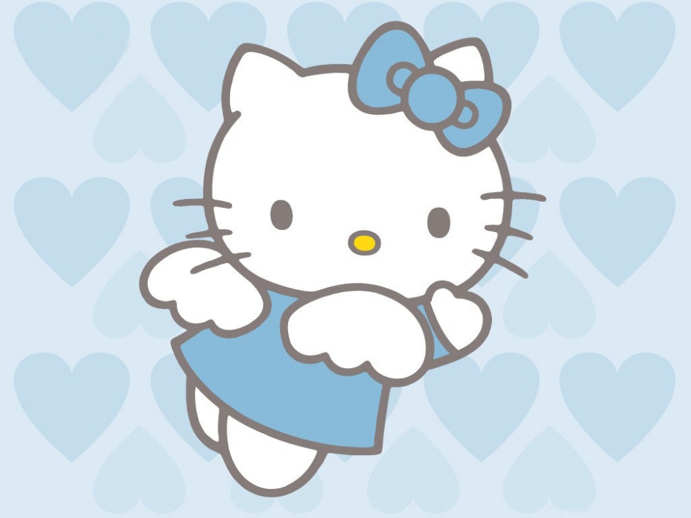 hello kitty高清壁纸之蓝色小天使