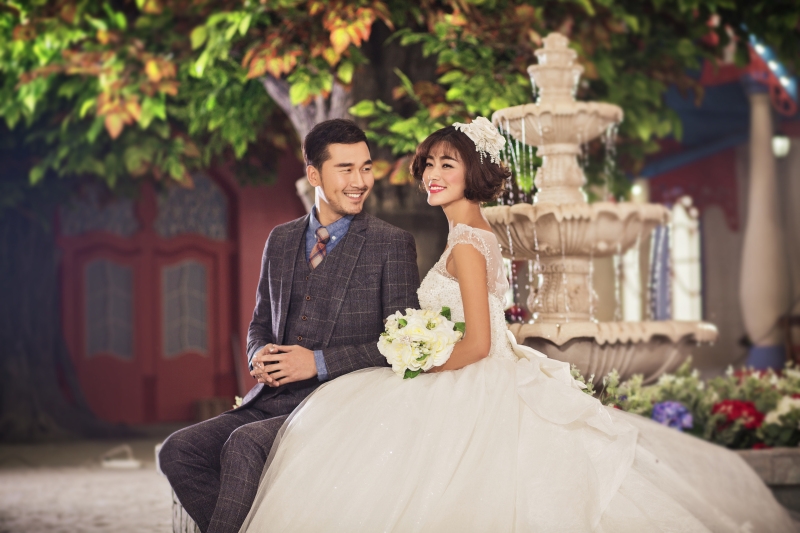 爱的后花园 婚纱照