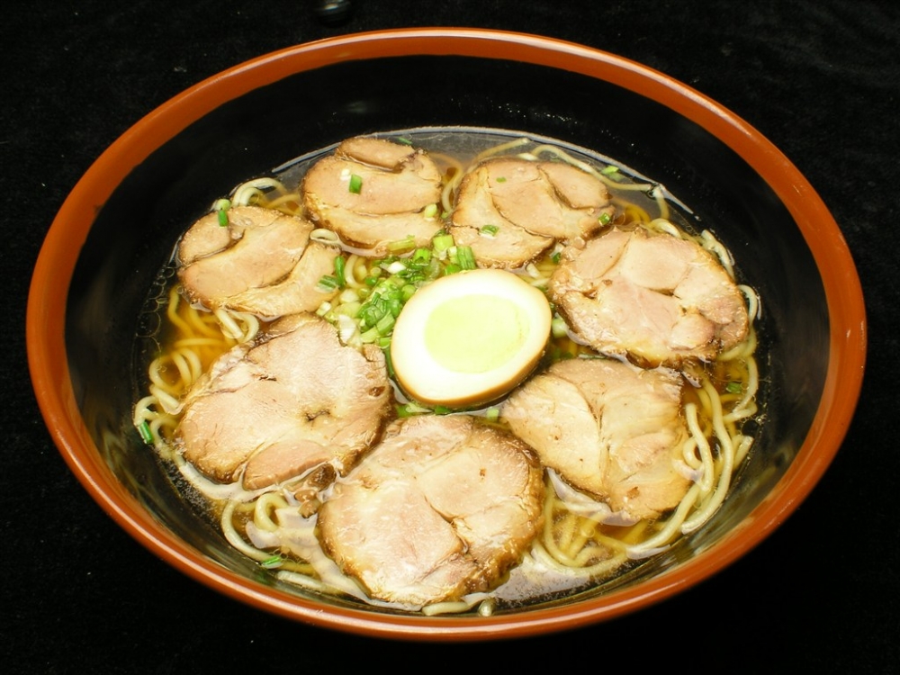 粟米叉烧拉面主食小吃美食素材图片