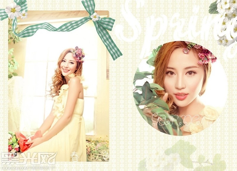窗园春色 婚纱照