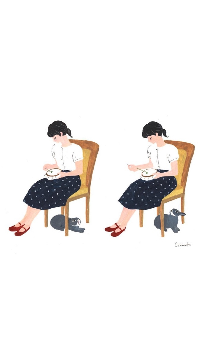 简约个性插画风格手机壁纸