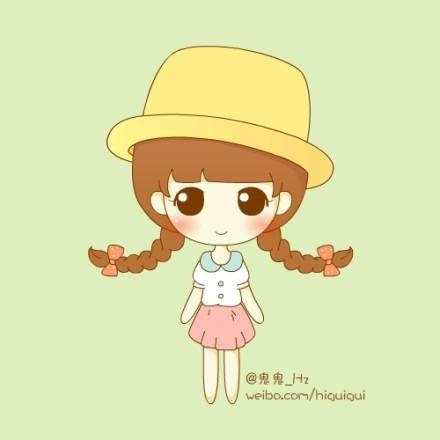 长发俏皮可爱鬼小妞图片