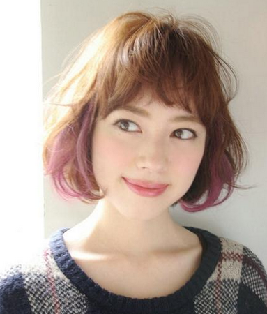 女生短发流行染发颜色图片大全