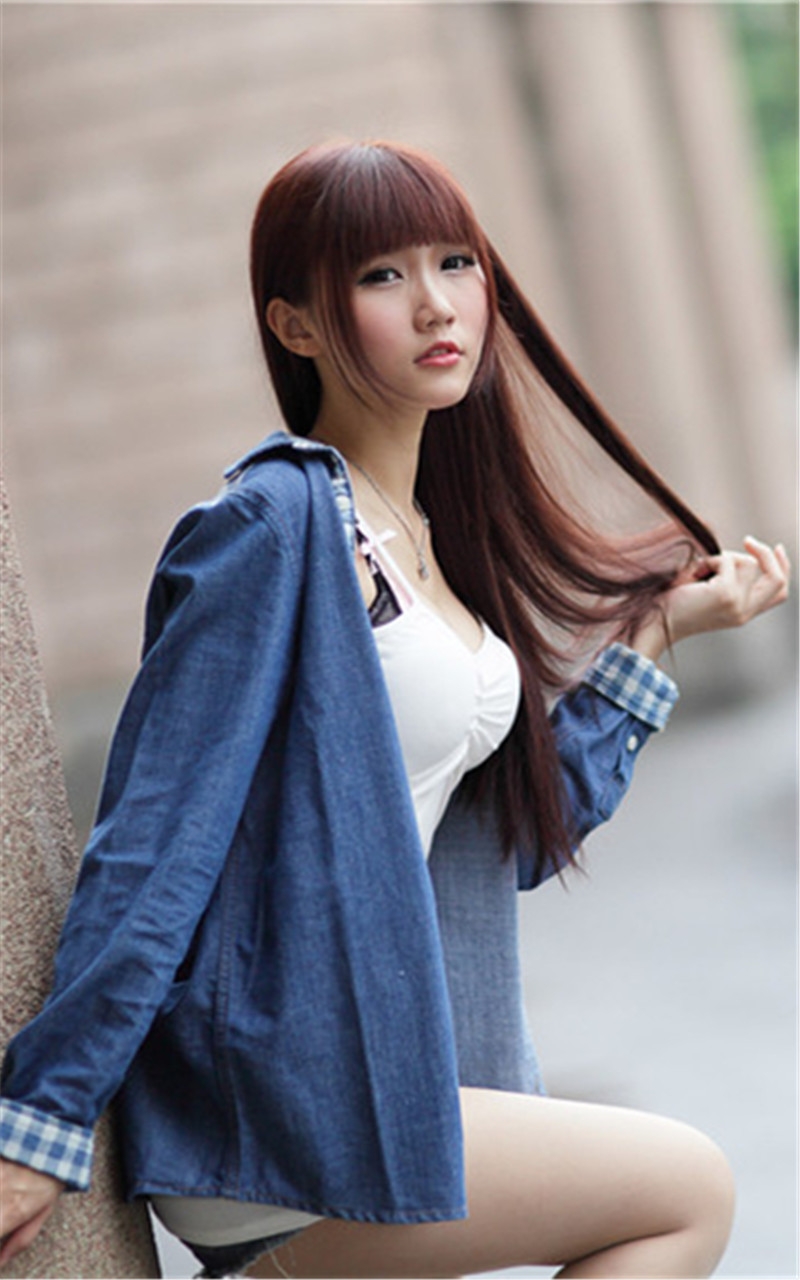 甜美气质美女户外唯美写真手机壁纸