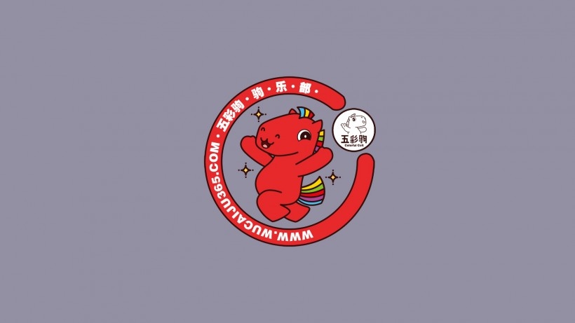中国小红马五彩驹超萌桌面壁纸