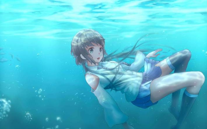 动漫美女洛天依手绘图片壁纸