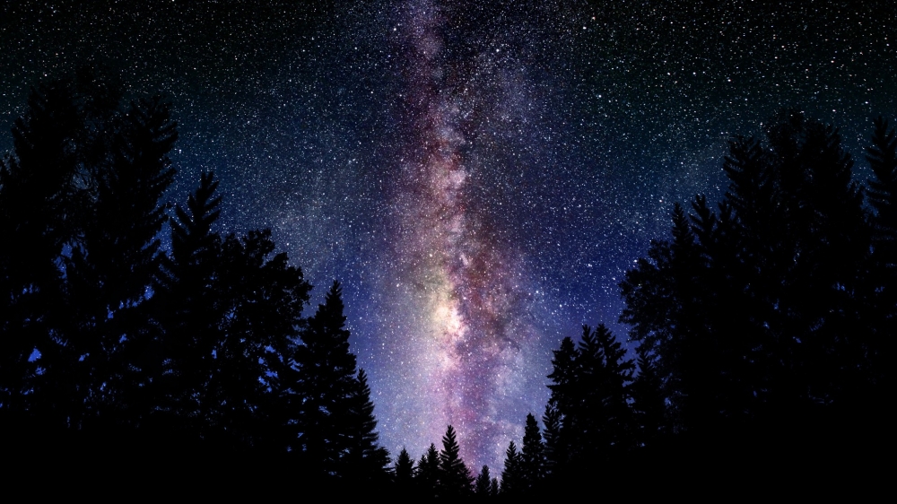 夜晚的唯美星空景色高清电脑桌面壁纸