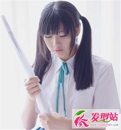 直发女生扎什么样马尾显清新 可爱小清新马尾扎发发型