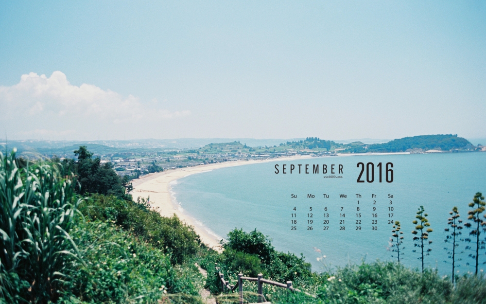 2016年9月日历唯美风景电脑桌面壁纸