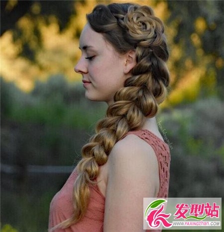 玫瑰花编发超吸睛 长发编发大全