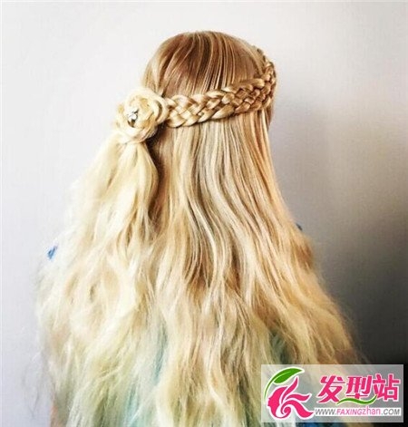 玫瑰花编发超吸睛 长发编发大全